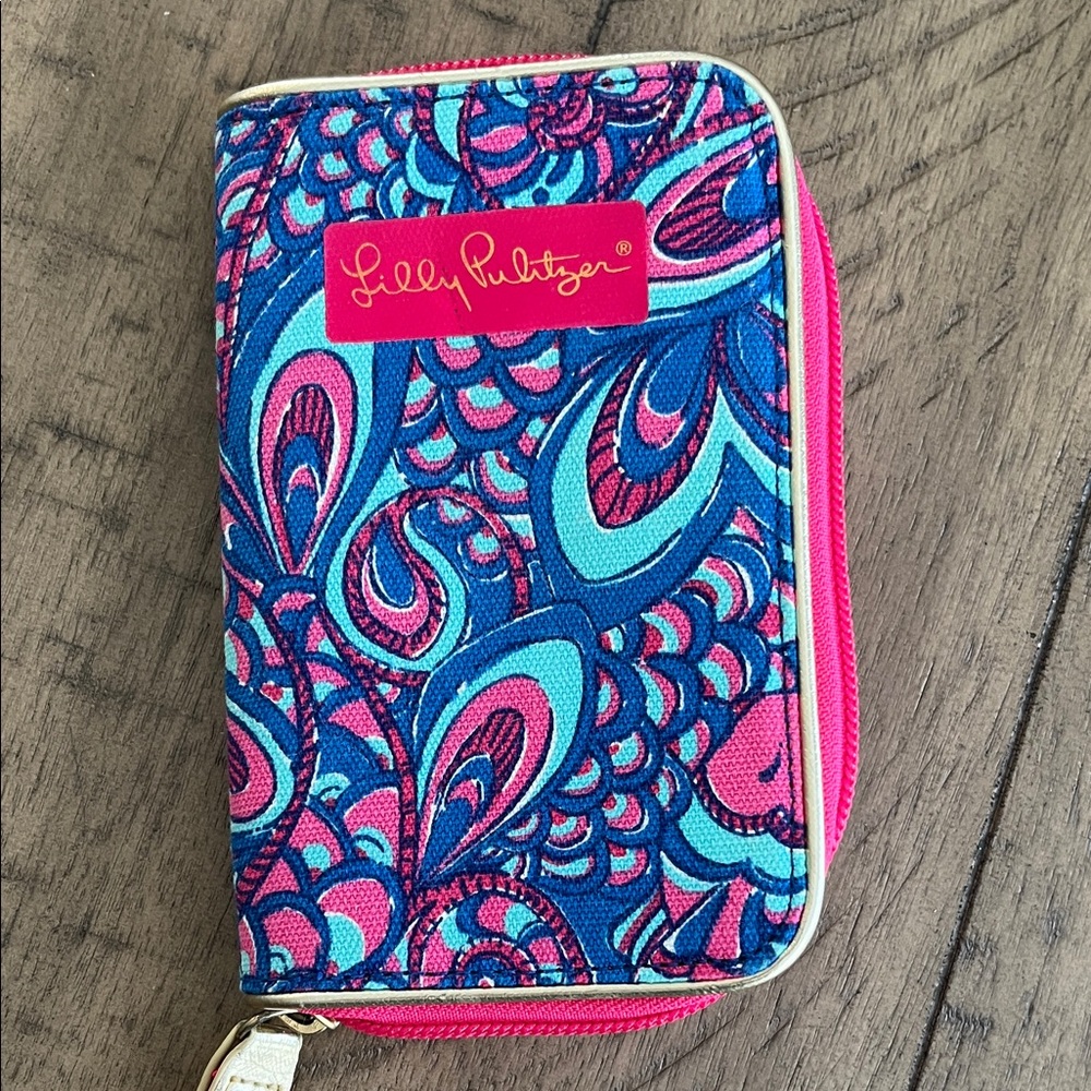 Lilly Pulitzer Vibrant Blue and Pink Wallet